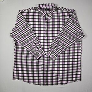 Shaquille‎ O'Neal XLG Big Fit Cooling Stretch Plaid Button Up Shirt 20 36/37